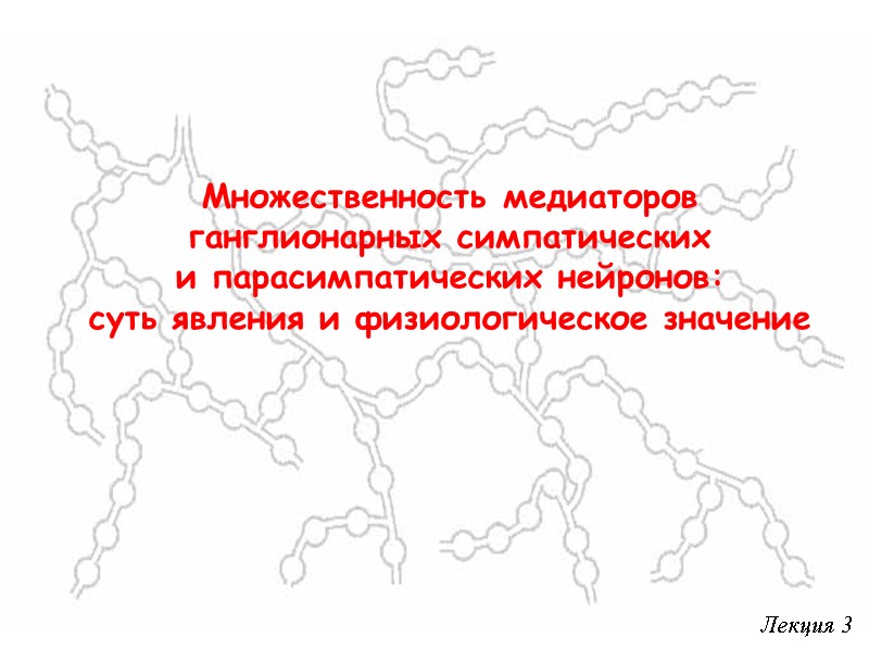 Множественность медиаторов ганглионарных симпатических и парасимпатических нейронов: суть явления и физиологическое значение Множественность медиаторов ганглионарных симпатических и парасимпатических нейронов: суть явления и физиологическое значение